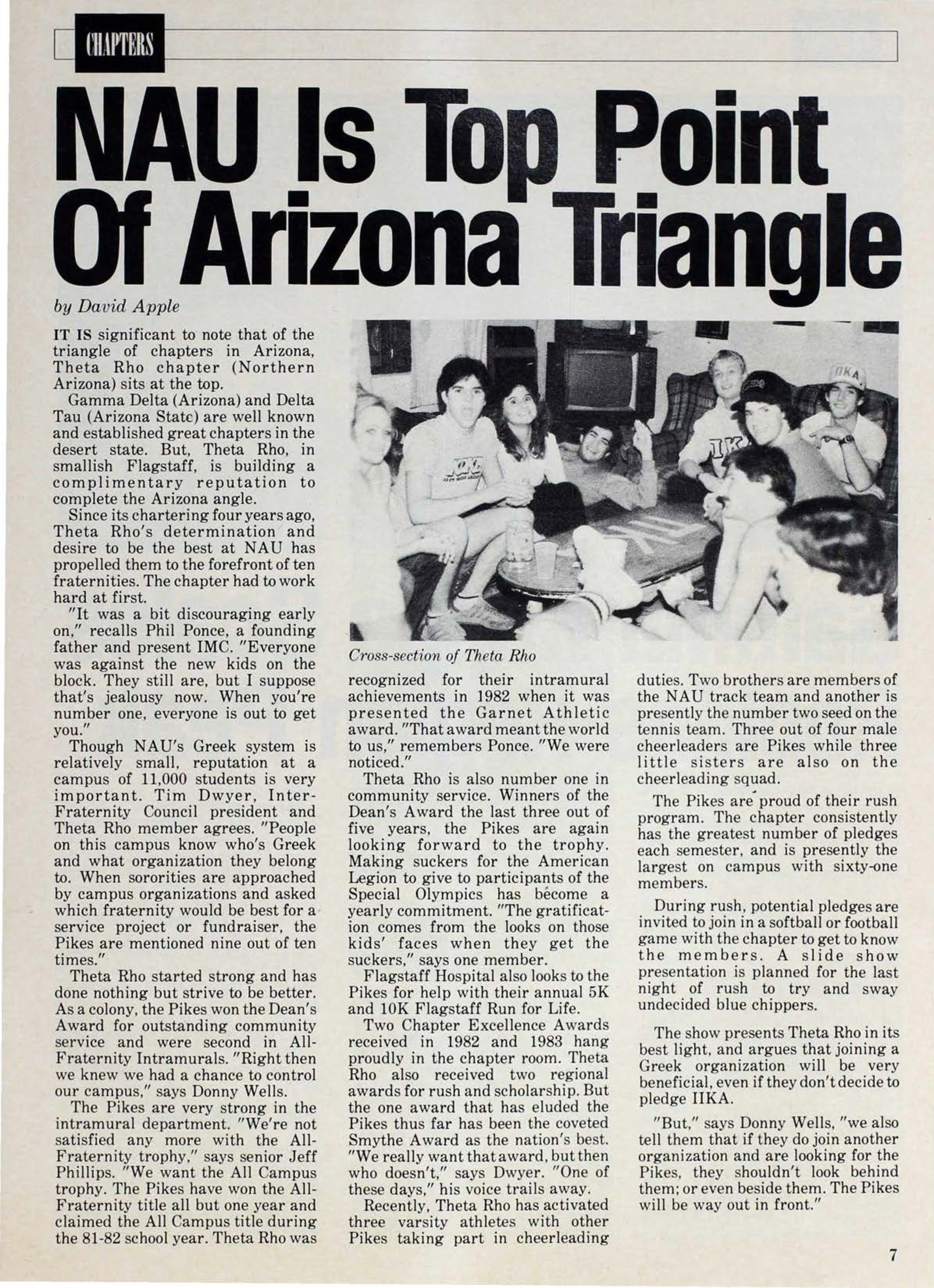 Chapters: Nau Is Top Point Of Arizona Triangle